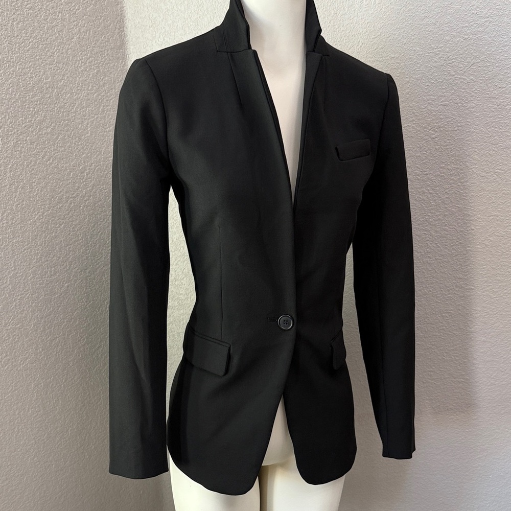 J. Crew Women’s Regent Fitted One Button Blazer Black Size 0